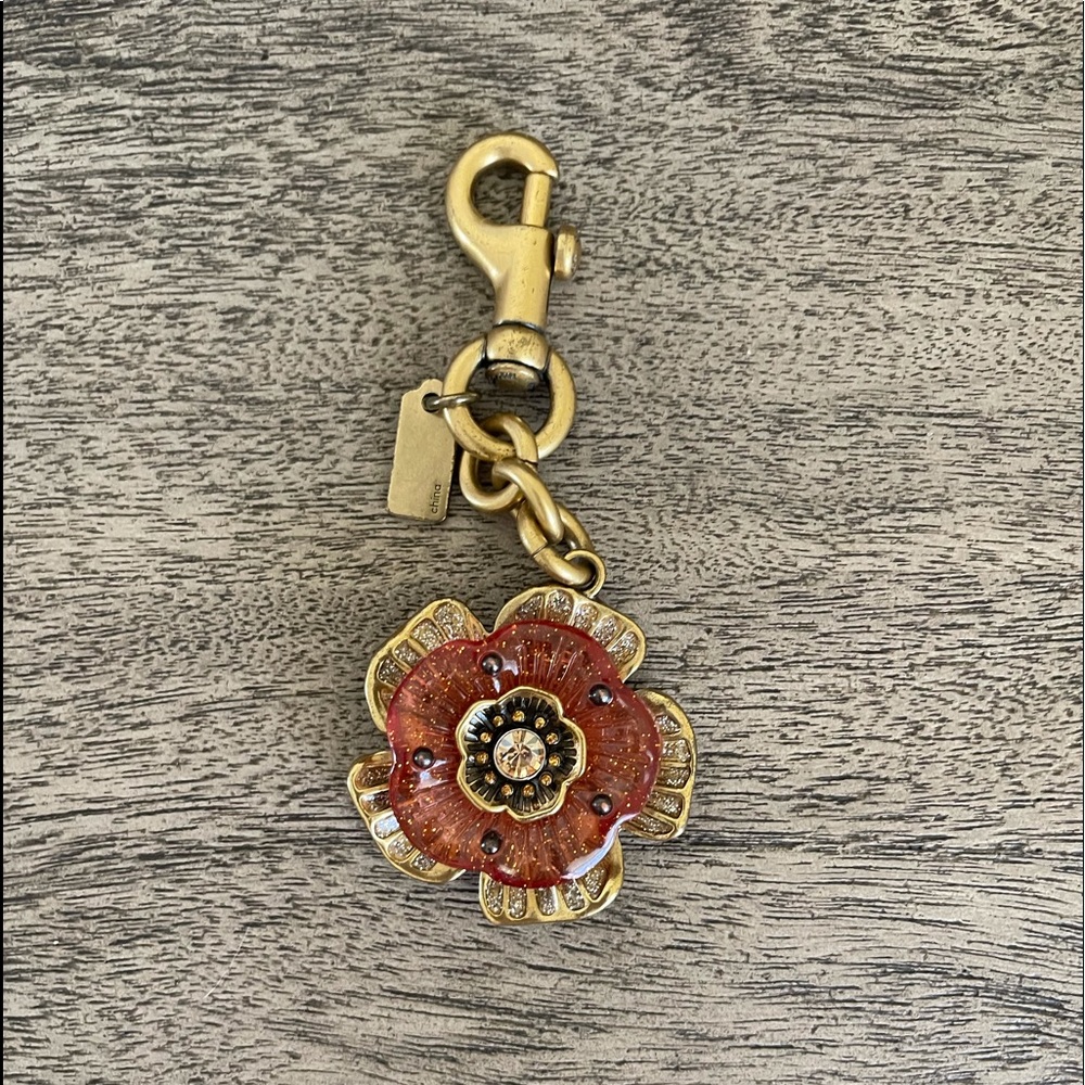 Coach Flower Keychain